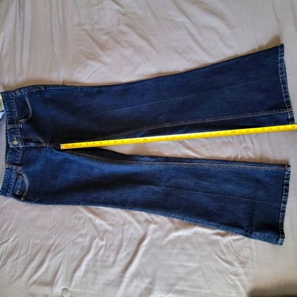 Loft Curvy Flare Jeans - Sz 8, Dark Blue - Picture 9 of 10